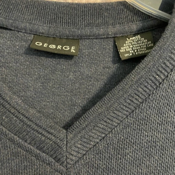 GEORGE Navy blue shirt size L. - Picture 2 of 3